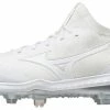 Mizuno Pro Dominant Knit Men’s Spikes – White (320616) -Baseball Bat Sales 320616 1