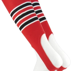 TCK – Pattern D – Adult 300 4″ Cut Baseball Stirrups -Baseball Bat Sales 4 In D Red Blk