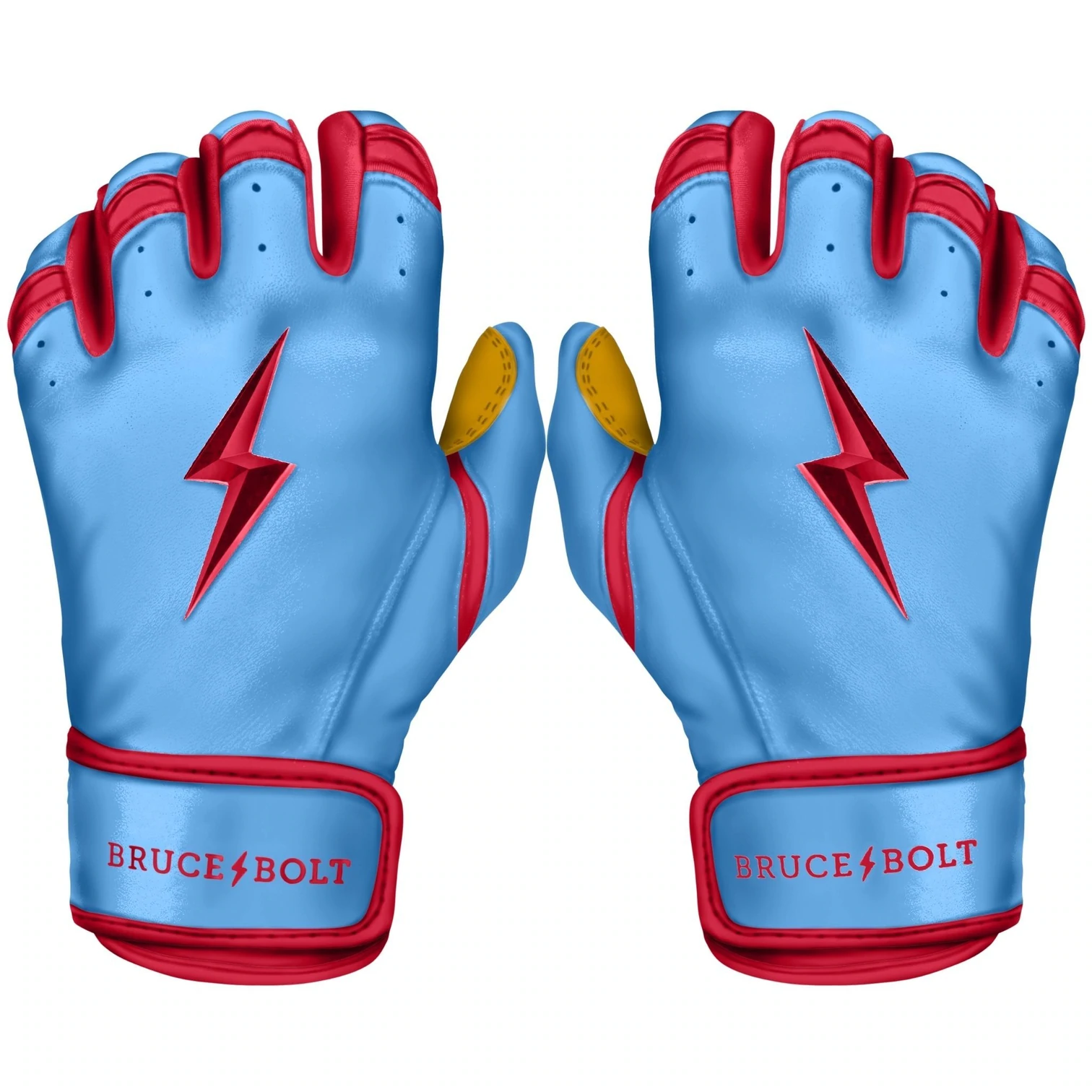 Bruce Bolt – BADER Series Youth Short Cuff Batting Gloves | BABY BLUE 3 Bruce Bolt – BADER Series Youth Short Cuff Batting Gloves | BABY BLUE