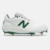 New Balance – White/Green Low-Cut L3000v5 Metal Spikes (L3000OA5) -Baseball Bat Sales L3000OA5 1