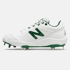 New Balance – White/Green Low-Cut L3000v5 Metal Spikes (L3000OA5) -Baseball Bat Sales L3000OA5 3