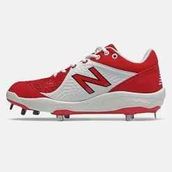 New Balance – Red/White Low-Cut L3000v5 Metal Spikes (L3000TR5) -Baseball Bat Sales L3000TR5 3