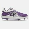 New Balance – White/Purple Low-Cut L3000v5 Metal Spikes (L3000WP5) -Baseball Bat Sales L3000WP5 1