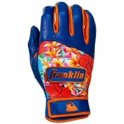 Franklin LINDOR Pro Classic Batting Gloves – Adult – Royal/Floral