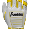 Franklin Custom CFX Pro Batting Gloves – Adult – White/Yellow -Baseball Bat Sales Wht Yellow 1