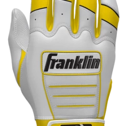Franklin Custom CFX Pro Batting Gloves – Adult – White/Yellow