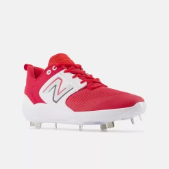 New Balance Red/White L3000v6 Metal Spikes -Baseball Bat Sales l3000tr6 2