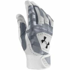 Under Armour Adult Yard Batting Gloves – Grey/White
