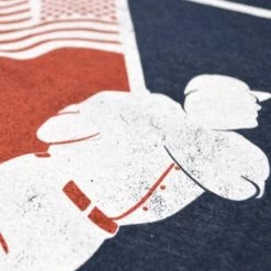 Baseballism Flag Man Navy T-Shirt (Men’s) -Baseball Bat Sales products flag man 3