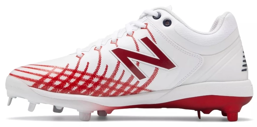 New Balance – White/Red Hero 4040v5 Metal Spikes (L4040AS5) 4 New Balance – White/Red Hero 4040v5 Metal Spikes (L4040AS5) - Image 2