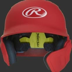 Rawlings Mach Batting Helmet W/ EXT Flap – Red (MACHEXTR) 9 Rawlings Mach Batting Helmet W/ EXT Flap – Red (MACHEXTR) -Baseball Bat Sales products machextr red 3
